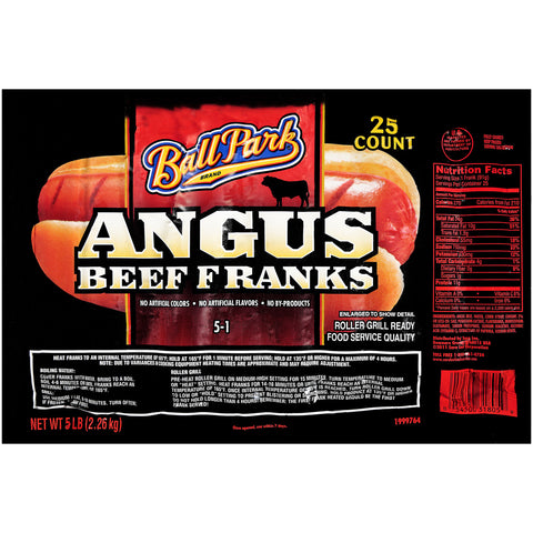 Bp BP ANGUS BEEF HOT DOG 5:LB