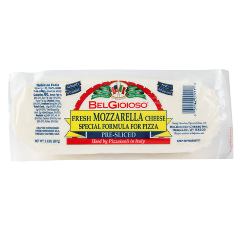 Belgioioso CHEESE MOZZARELLA FRESH LOG THIN SLICE