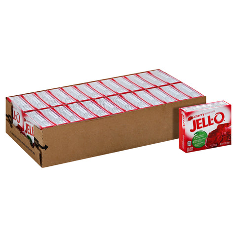 Jello Cherry Gelatin, 3 Ounce --24 Case