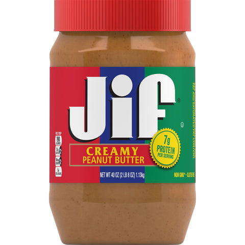 Jif Creamy Peanut Butter, 40 Ounce -- 8 per case.