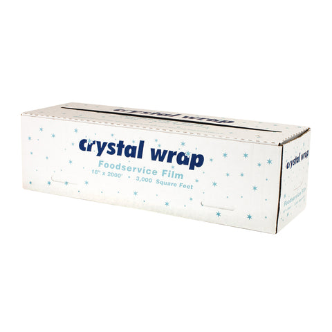 Anchor Packaging Crystal Wrap PVC Foodservice Film in Cutter Box, 18 inch x 2000 Feet