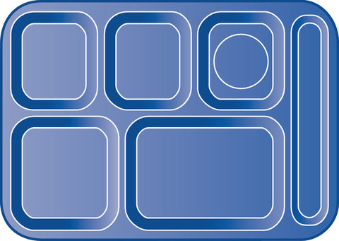 Tray Serving 6-compartment Right Hand Tan 14.5x10