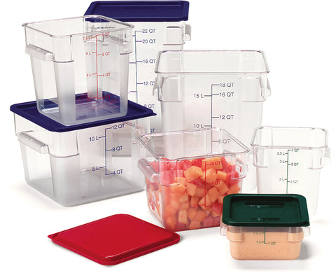 StorPlus™ CONTAINER FOOD STORAGE PLASTIC CLEAR SQUARE 8 QT
