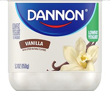 Dannon Natural Vanilla Flavored Low Fat Yogurt, 5.3 ounce -- 12 per case