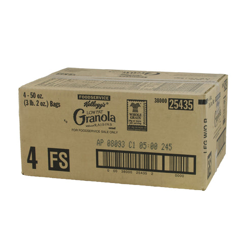 Kelloggs Low Fat Granola Cereal without Raisins, 50 Ounce -- 4 per case.