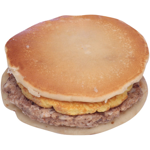 Sandwich Sausage & Egg Pancake W/ Maple Syrup